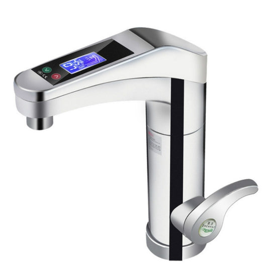 Intelligent Instant Digital Hot Water Faucet Hot and Cold Water Heater, EU Plug(Silver Grey) - Faucets & Accessories by buy2fix | Online Shopping UK | buy2fix