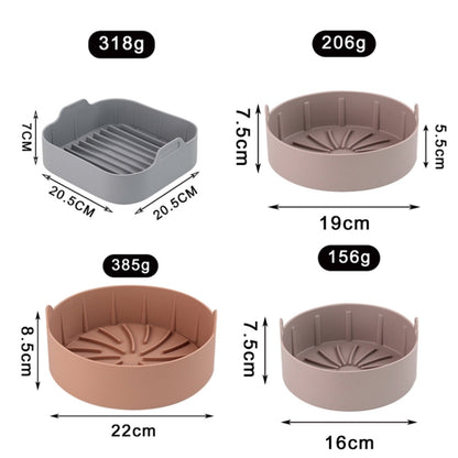 Air Fryer Silicone Grill Pan Accessories, Size: Round 16 cm(Coffee) - Baking mat & Bakewares by buy2fix | Online Shopping UK | buy2fix