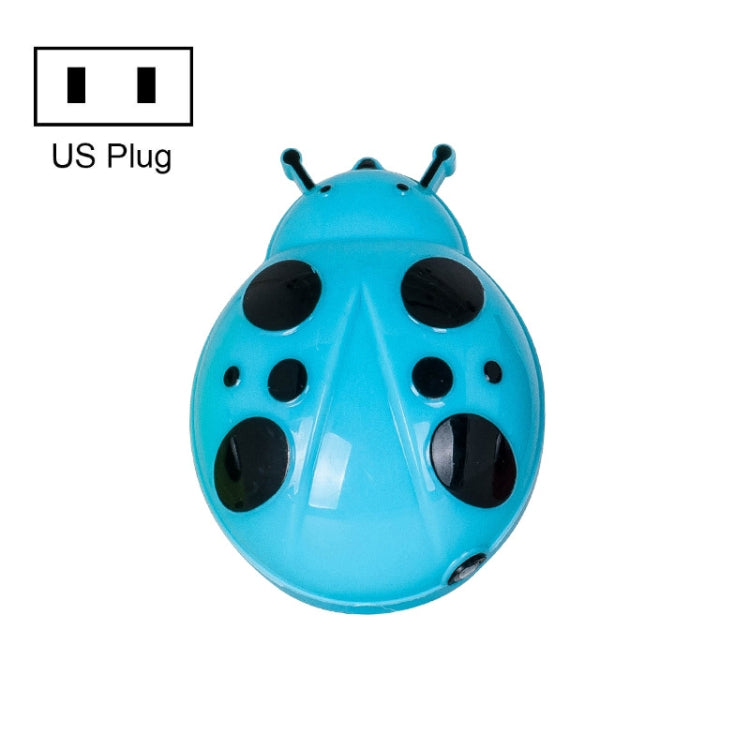 A62 Beetle Shape LED Night Light Plug-in Intelligent Light Control Sensor Light, Plug:US Plug(Blue) - Sensor LED Lights by buy2fix | Online Shopping UK | buy2fix