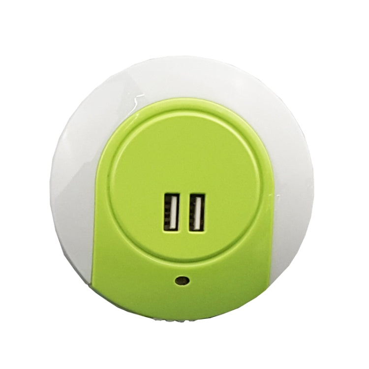 A78B LED Night Light With USB Port Intelligent Light Control Sensor Light, Plug:AU Plug(Green) - Sensor LED Lights by buy2fix | Online Shopping UK | buy2fix