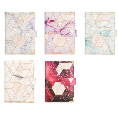 A6 Loose-leaf Notebook Budget Book Marbled Handbook,Style: Basic Model(Rose) - Notebooks by buy2fix | Online Shopping UK | buy2fix