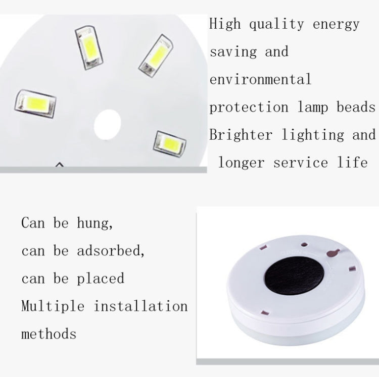 Intelligent Human Body Induction LED Night Light Control Bedroom Bedside Table Lamp, Style:Rechargeable(White Light) - Sensor LED Lights by buy2fix | Online Shopping UK | buy2fix