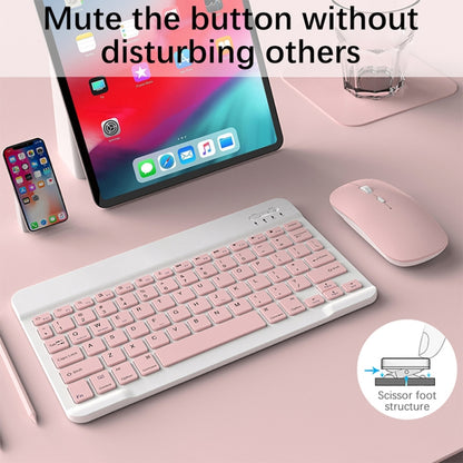 Universal Ultra-Thin Portable Bluetooth Keyboard and Mouse Set For Tablet Phones, Size:7 inch(Pink Keyboard + Pink Mouse) - Universal Keyboard by buy2fix | Online Shopping UK | buy2fix