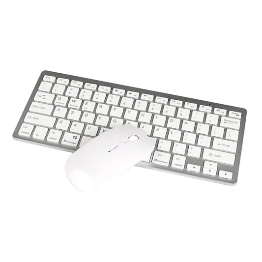 X5 Ultra-Thin Mini Wireless Keyboard + Wireless Mouse Set, Support Win / Android / IOS System(Silver) - Universal Keyboard by buy2fix | Online Shopping UK | buy2fix