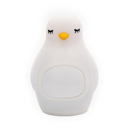 Creative Multifunctional Penguin Silicone Cute Beans Wake Children Sleeping LED Electronic Alarm Clock(Yellow Light) - Novelty Clock by buy2fix | Online Shopping UK | buy2fix