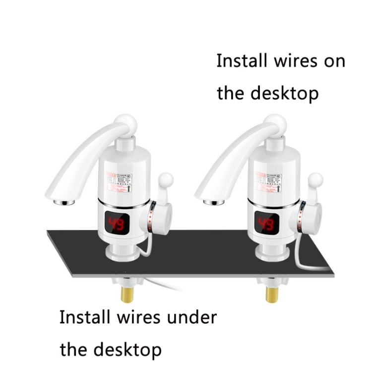 Digital Display Electric Heating Faucet Instant Hot Water Heater CN Plug Digital Display Elbow - Faucets & Accessories by buy2fix | Online Shopping UK | buy2fix