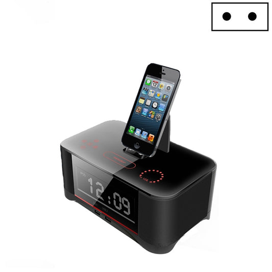 A8 Charging Base Audio NFC Bluetooth Speaker Alarm Clock, Specification: EU Plug(Black) - Desktop Speaker by buy2fix | Online Shopping UK | buy2fix