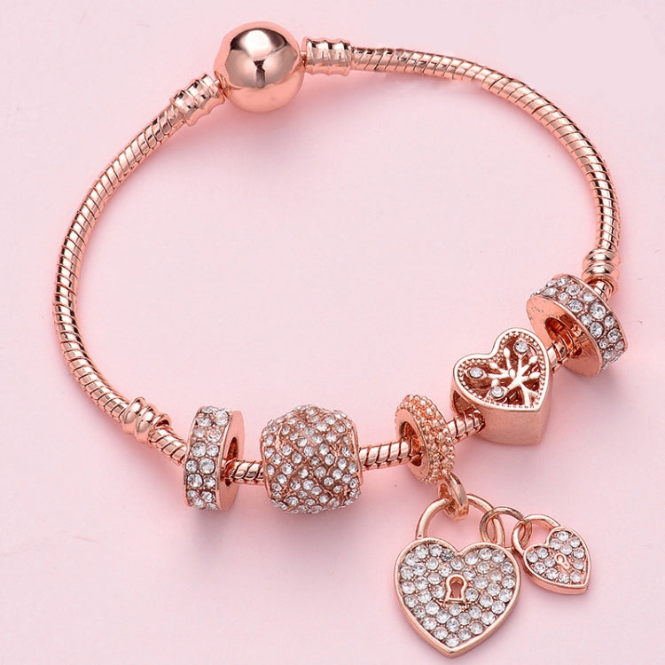 SL131 19cm Women Rose Gold Beaded Bracelet - Bracelets by buy2fix | Online Shopping UK | buy2fix