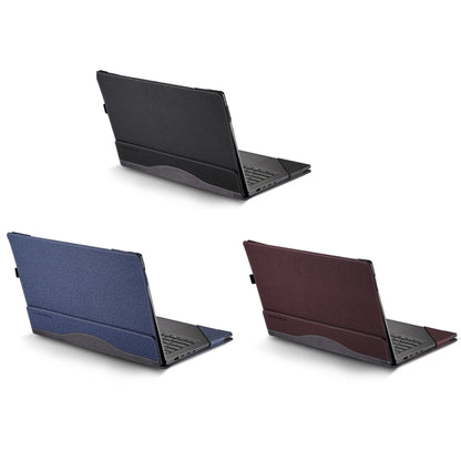 For Samsung Galaxy Book 4 Pro 360 16 Inch Leather Laptop Anti-Fall Protective Case(Dark Blue) - 15.6 - 17 inch by buy2fix | Online Shopping UK | buy2fix
