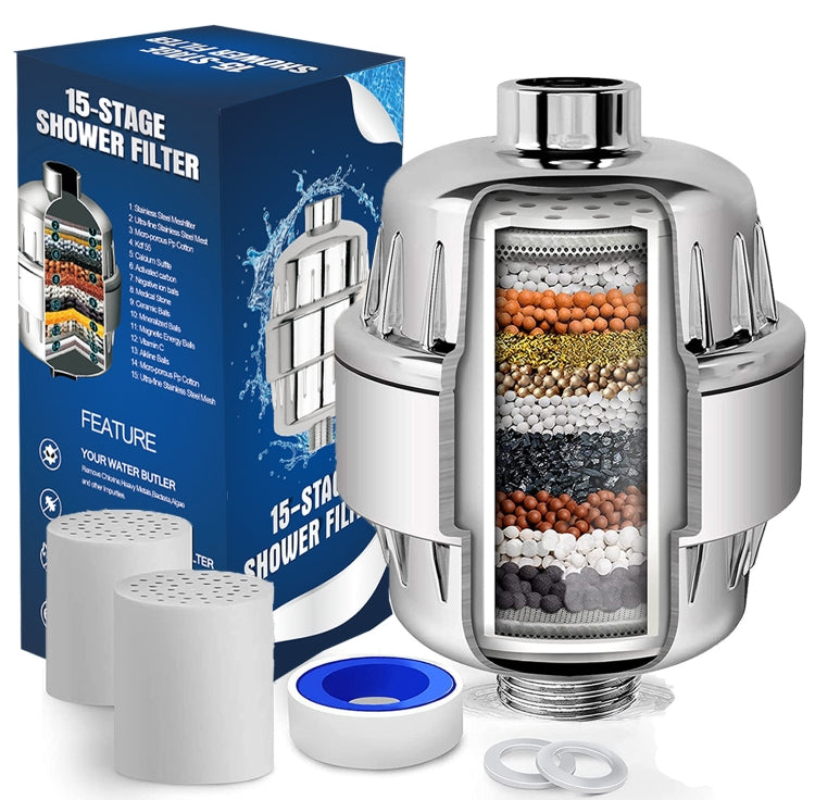 15 Layers Shower Water Purifier Shower Filter - Toilet Accessories by buy2fix | Online Shopping UK | buy2fix