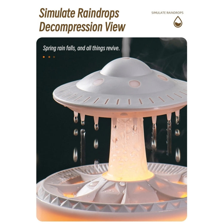 UFO Water Drop Aromatherapy Humidifier Desktop Remote Control Diffuser, Plug: AU Plug(Black) - Air Purifiers & Accessories by buy2fix | Online Shopping UK | buy2fix