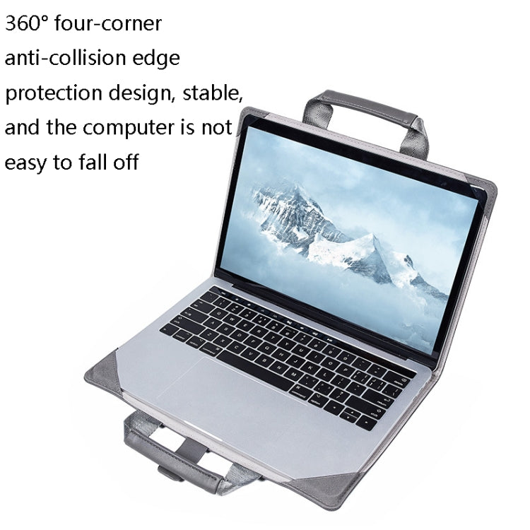 Book Style Laptop Protective Case Handbag For Macbook 13 inch(Gray + Power Bag) - Protective Bags by buy2fix | Online Shopping UK | buy2fix