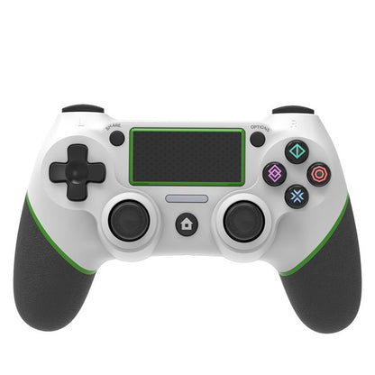 Wireless Bluetooth Rubberized Gamepad For PS4(White Green) - Gamepads by buy2fix | Online Shopping UK | buy2fix