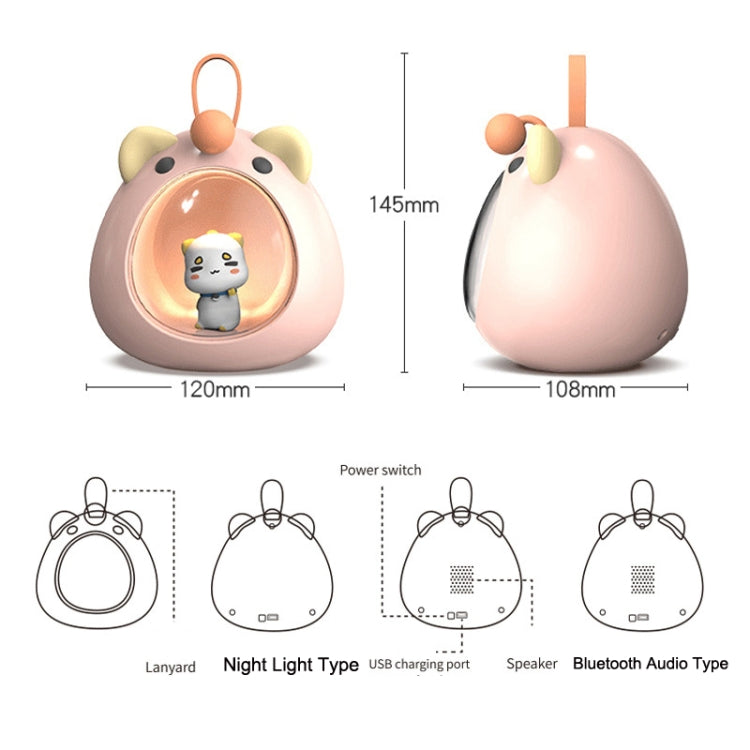 USB Bluetooth Audio Bedroom Atmosphere Cartoon Night Light, Style: 4 Fur Night Light Type (Anti-blue) - Night Lights by buy2fix | Online Shopping UK | buy2fix