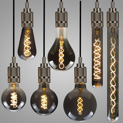 T185 Electroplating Smoke Grey Warm Light LED Bulb Retro Lamp - LED Blubs & Tubes by buy2fix | Online Shopping UK | buy2fix