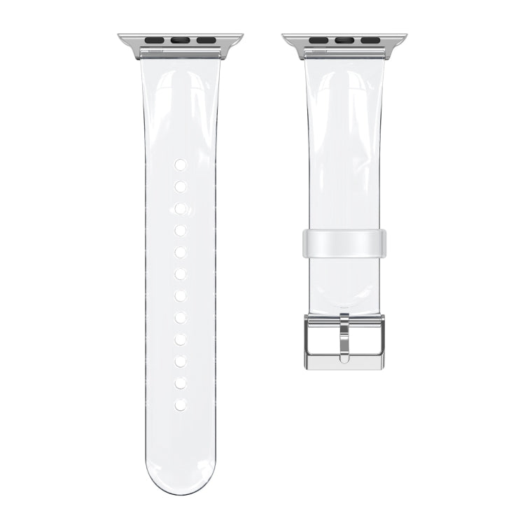 TPU Fuel Injection Watch Band For Apple Watch Series 7 41mm /6&SE&5&4 40mm /3&2&1 38mm(Transparent) - Watch Bands by null | Online Shopping UK | buy2fix