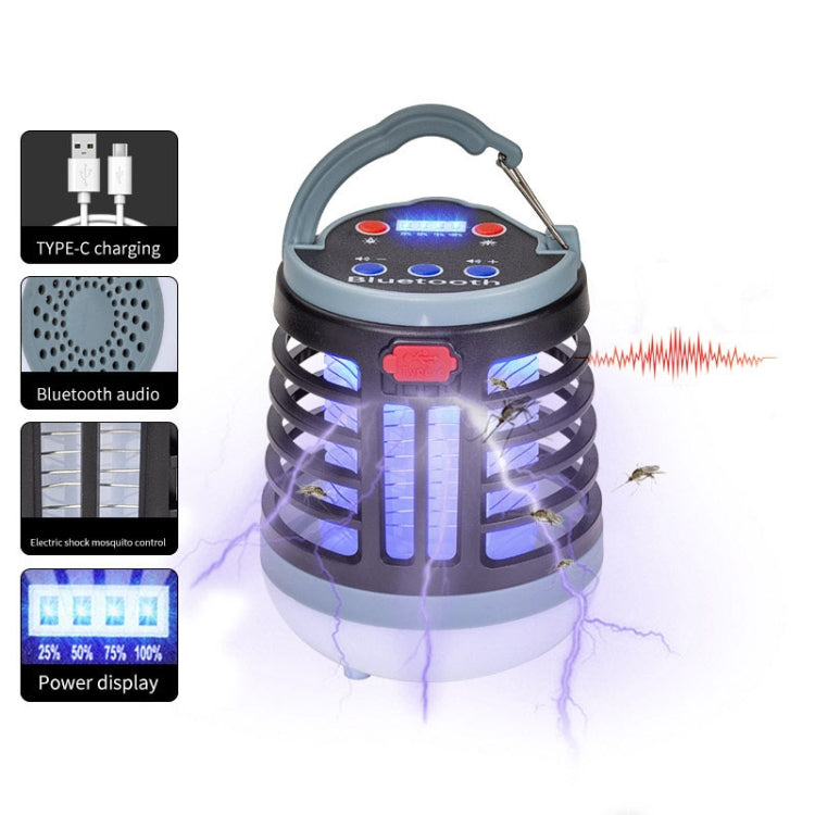 Bluetooth Audio USB Charging Lighting Mosquito Trap(W881 Black) - Repellents by null | Online Shopping UK | buy2fix