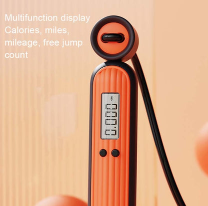 Fitness Sport Intelligent Electronic Counting Skipping Rope, Style: Big Ball Dual Use (Orange) - Sporting goods by buy2fix | Online Shopping UK | buy2fix