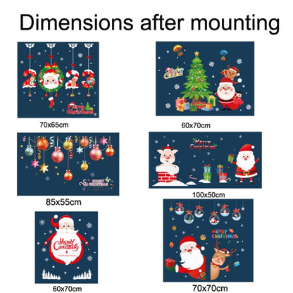 Santa Claus Hanging Stickers Shop Window Glass Door Living Room Wall Stickers(6306) - Christmas Stickers by buy2fix | Online Shopping UK | buy2fix