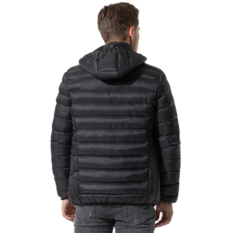 19 Zone 4 Control Black USB Winter Electric Heated Jacket Warm Thermal Jacket, Size: M - Down Jackets by buy2fix | Online Shopping UK | buy2fix