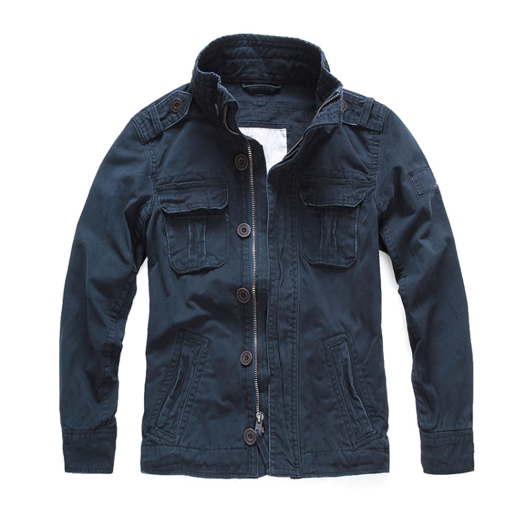 Autumn And Winter Middle Aged Men Jacket Casual Workers Dress Denim Jackets Clothes, Size: L(Pauline) - Loose Coat by buy2fix | Online Shopping UK | buy2fix