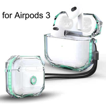 For AirPods 3 RJT-AP-03 Transparent Anti-fall Bluetooth Earphone Protective Sleeve(Black) - For AirPods 3 by buy2fix | Online Shopping UK | buy2fix