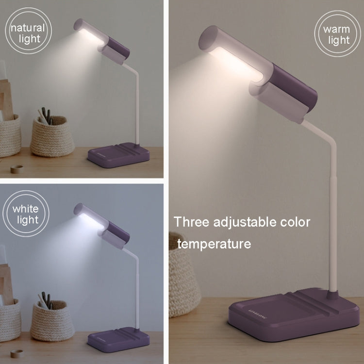 GIVELONG USB Charging Desktop Light Magnetic Base Removable Simple Eye Protection Portable Lamp(Purple) - Bedside Light by buy2fix | Online Shopping UK | buy2fix