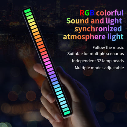 RGB Sound-controlled Rhythmic Response Lights Music Ambient LED Pick-up Lights Charging(16 Light+APP Black) - Novelty Lighting by buy2fix | Online Shopping UK | buy2fix