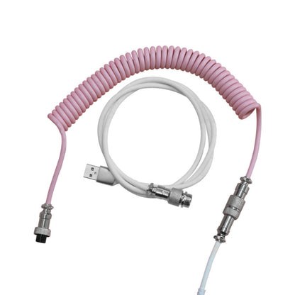 Ajazz AL60 USB To Type-C/USB-C Keyboard Extension Line Single Hole Connector, Cable Length: 2.3m(Peach Pink) - Other by Ajazz | Online Shopping UK | buy2fix