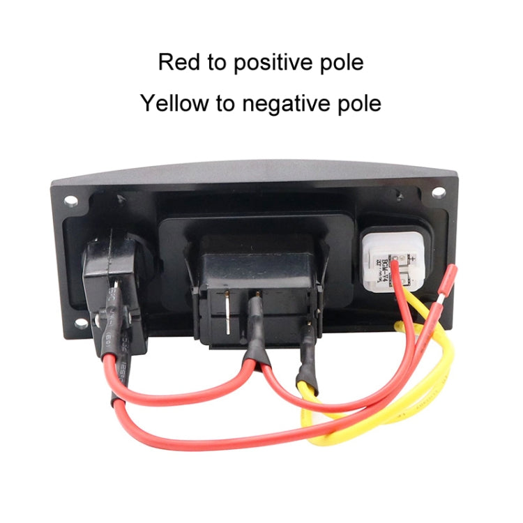 Marine Self-Locking Resetting Switch With Overload Protection Indicator Light ON-OFF-ON 3 Switch (Printed) - Marine Accessories & Parts by buy2fix | Online Shopping UK | buy2fix