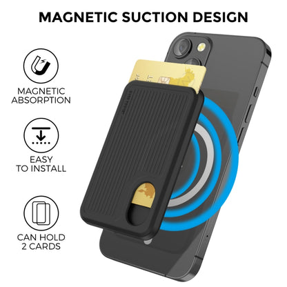 AhaStyle PT133-B Magnetic Vertical Silicone Card Holder(Midnight Blue) - Others Accessories by AhaStyle | Online Shopping UK | buy2fix