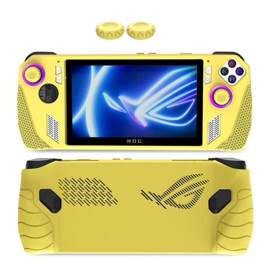 For ASUS Rog Ally Gaming Console Multicolor Silicone Case With 2 Button Caps(Gold) - Accessories by buy2fix | Online Shopping UK | buy2fix