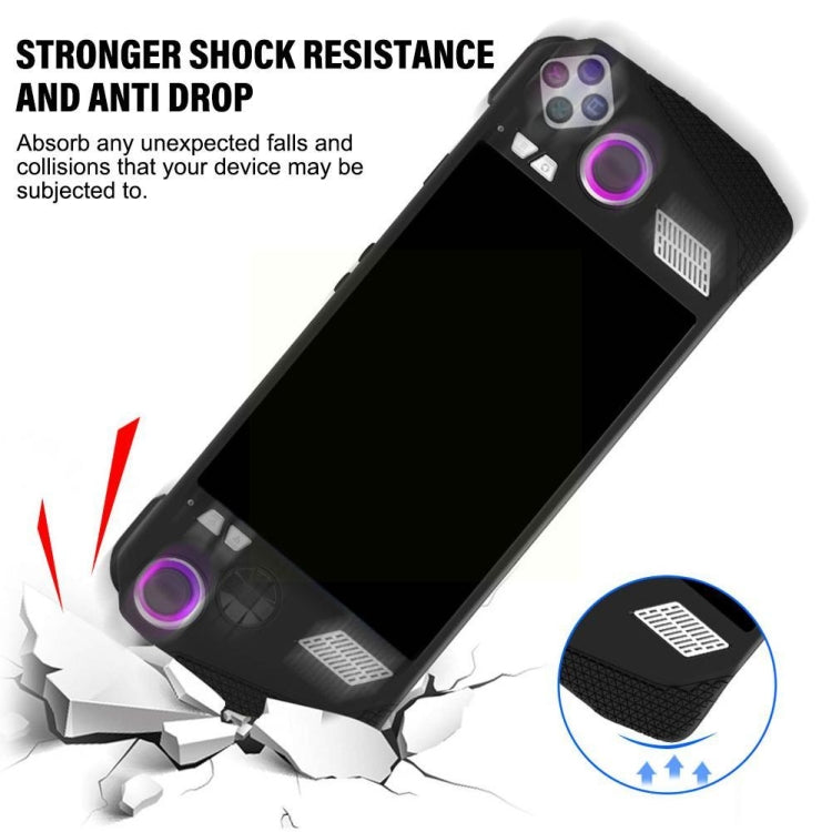 For ASUS ROG Ally Handheld Game Console Silicone Drop-proof Protective Case All-inclusive Case(Black) - Accessories by buy2fix | Online Shopping UK | buy2fix