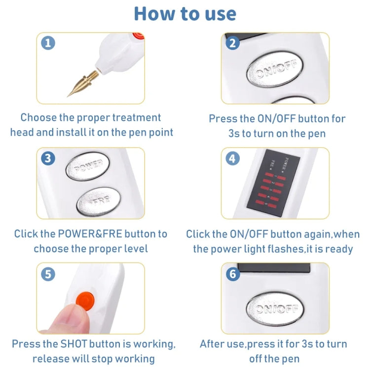 Spot Mole Pen Spot Removal Instrument Home Beauty Instrument, Spec: AU Plug-in Model(White) - Beauty Instrument by buy2fix | Online Shopping UK | buy2fix