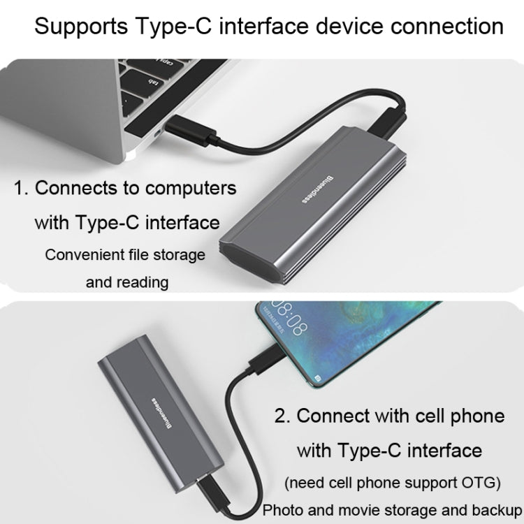 Blueendless 2810 Single SATA Protocol Wiring 2-in-1 M.2 Mobile Hard Disk Case SSD External Solid Hard Drive Enclosure Box - HDD Enclosure by Blueendless | Online Shopping UK | buy2fix