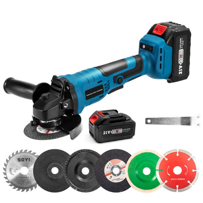 HILDA 21V Brushless Angle Grinder Lithium Cutting Machine, Model: 2 Battery+1 Charger US Plug - Abrasive Tools & Accessories by HILDA | Online Shopping UK | buy2fix