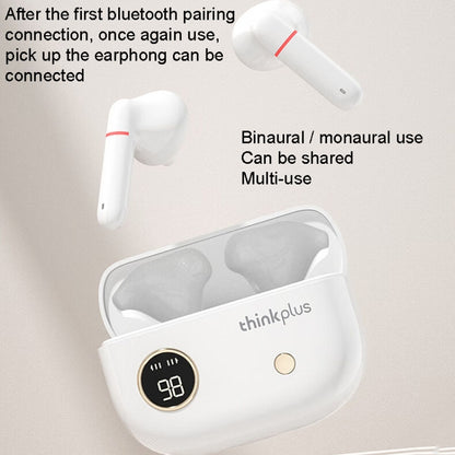 Lenovo Thinkplus XT86 Semi-In-Ear Wireless Bluetooth Earphones With Digital Display Charging Compartment(Black) - Bluetooth Earphone by Lenovo | Online Shopping UK | buy2fix