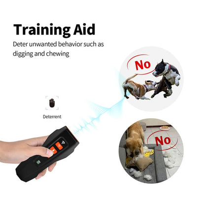 LED Flashing Light Handheld Ultrasonic Bark Arrester Frequency Conversion Dog Training Device(Dark Gray) - Training Aids by buy2fix | Online Shopping UK | buy2fix