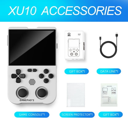 AMPOWN XU10 Handheld Game Console 3.5-Inch IPS Screen Linux System Portable Video Arcade 128G(White) - Pocket Console by AMPOWN | Online Shopping UK | buy2fix