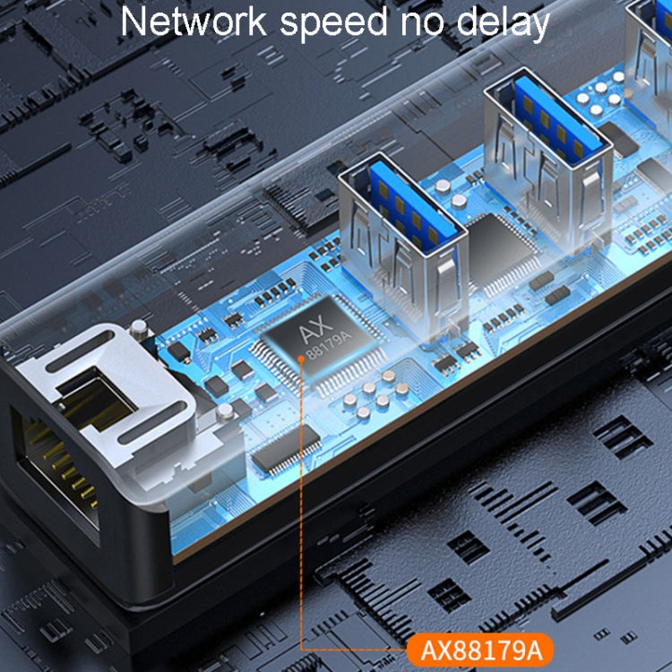 JINGHUA Gigabit LAN Converter For Computer External Driverless Network Card, Specification: USB3.0 Four Port - USB Network Adapter by JINGHUA | Online Shopping UK | buy2fix