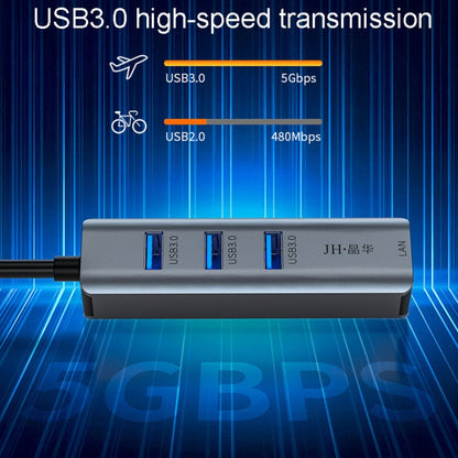 JINGHUA Gigabit LAN Converter For Computer External Driverless Network Card, Specification: USB3.0 Four Port - USB Network Adapter by JINGHUA | Online Shopping UK | buy2fix