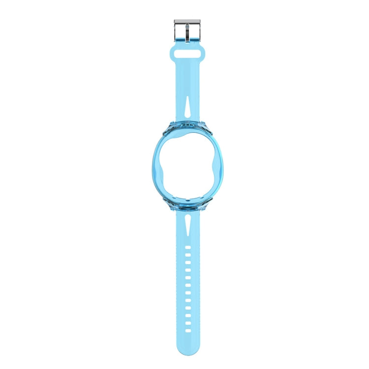 For Tamagotchi UNI (2023) Pet Game Machine Silicone Integrated Watch Strap Protective Case(Transparent Blue) - Accessories by buy2fix | Online Shopping UK | buy2fix