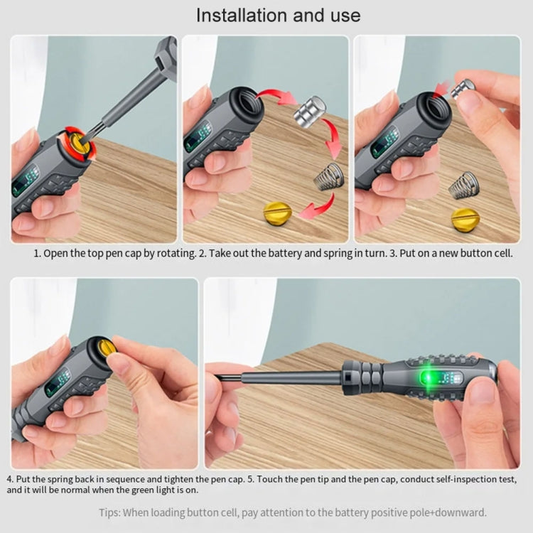 High Torque High Bright Electrician Tester Smart Test Breakpoint Specific Screwdriver(Straight) - Voltage Detector by buy2fix | Online Shopping UK | buy2fix