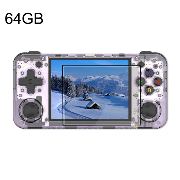 ANBERNIC RG35XX H Handheld Game Console 3.5 Inch IPS Screen Linux System 64GB(Transparent Purple) - Pocket Console by ANBERNIC | Online Shopping UK | buy2fix