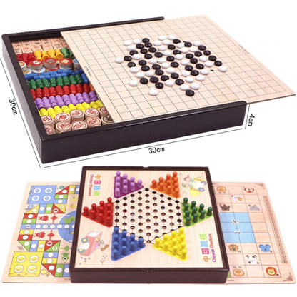 3 in 1 A Model Wooden Multifunctional Parent-Child Interactive Children Educational Chessboard Toy Set - Table Games by buy2fix | Online Shopping UK | buy2fix