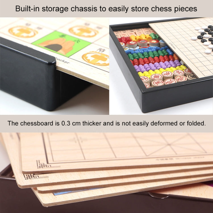 5 in 1 B Model Wooden Multifunctional Parent-Child Interactive Children Educational Chessboard Toy Set - Table Games by buy2fix | Online Shopping UK | buy2fix