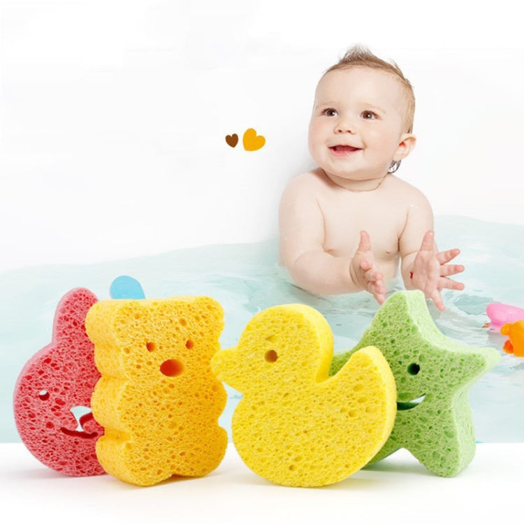 Baby Bathing Wood Pulp Sponge Cute Cartoon Soft Bath Sponge Bath Scrubber, Model: Bear - Bath Brushes & Sponges by buy2fix | Online Shopping UK | buy2fix