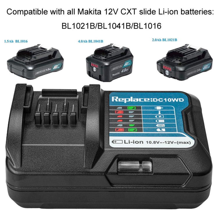 For MAKBL1013 10.8V~12V Lithium Battery Charger, Specification: EU Plug - Electric Saws & Accessories by buy2fix | Online Shopping UK | buy2fix