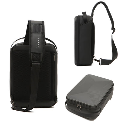 For DJI Mini 4 Pro Drone BKANO Hard Shell Chest Bag Shoulder Bag(Silver) - Backpacks & Bags by BKANO | Online Shopping UK | buy2fix