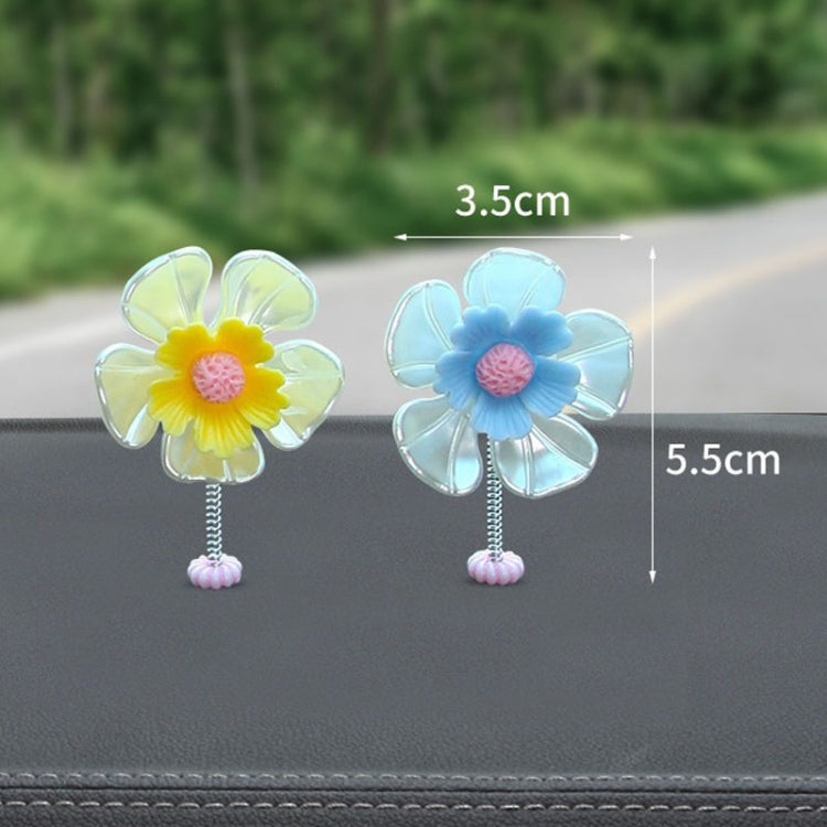 5pcs /Set Car Shaking Flower Ornament Simulated Small Flower Car Interior Decoration(Purple) - Ornaments by buy2fix | Online Shopping UK | buy2fix